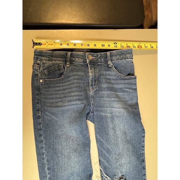 Wit & Wisdom Jeans Women’s Size 4 Blue Frayed Bottoms Stretch Waist - Picture 6 of 8